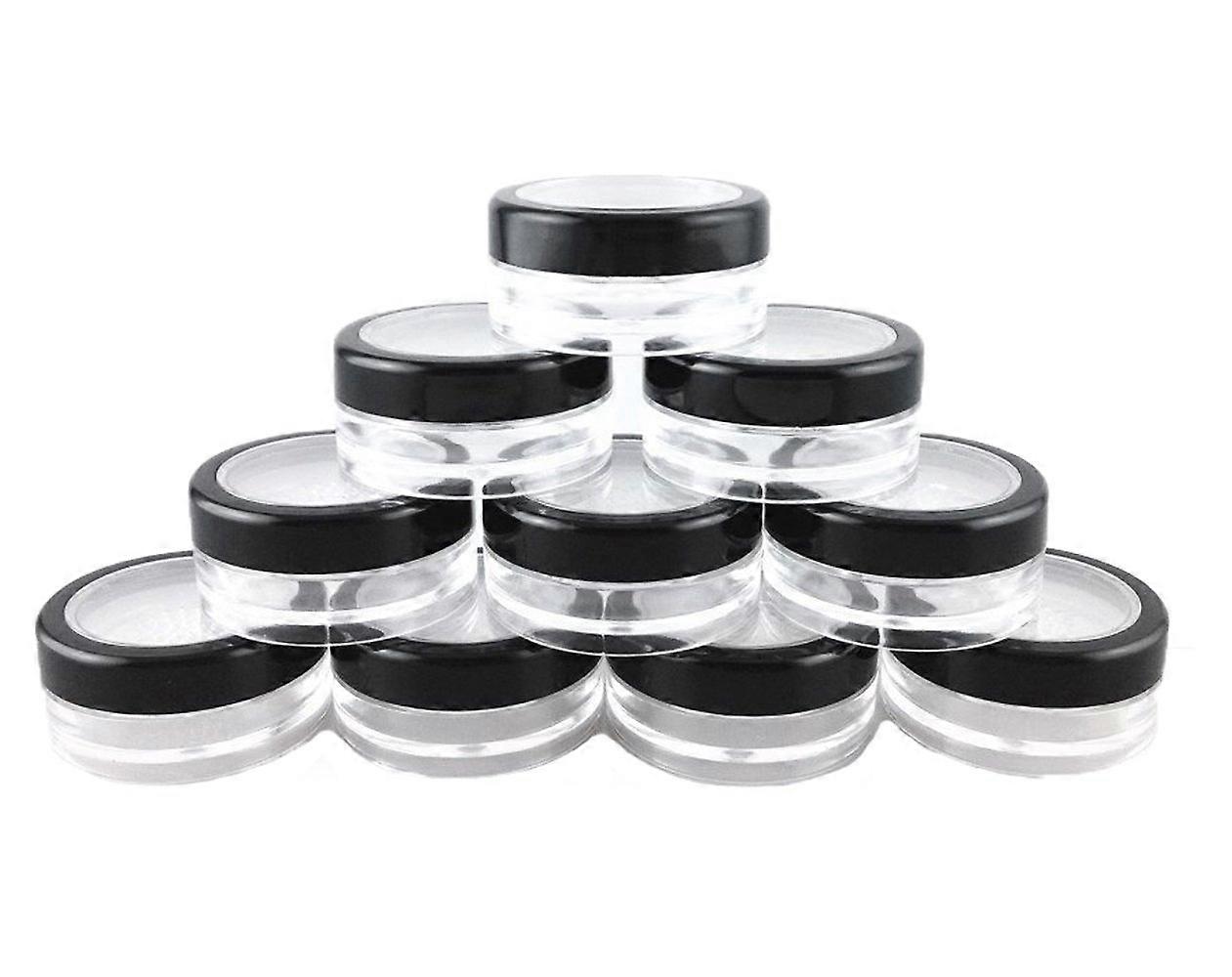 10pcs Cosmetic Powder Containers with Clear Window Lid, 10g Empty Makeup Compact Jars with Sifter