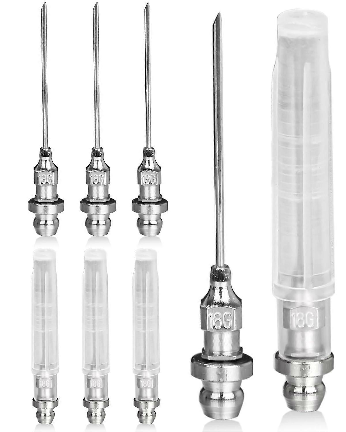 Grease Gun Needle Tip Set 8 Piece Stainless Steel for Precision Lubrication and Tight Spaces