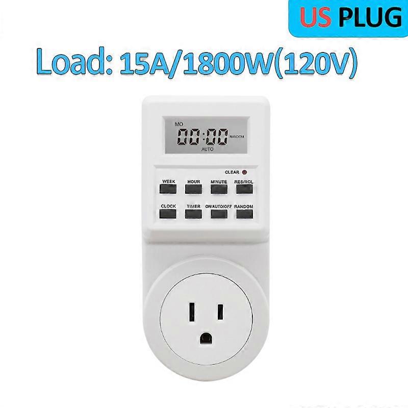 Electronic Digital Timer Switch 24 Hour Programmable Control Timing Socket Outlet Hocomehold Kitchen Timers EU UK com AU FR Plug