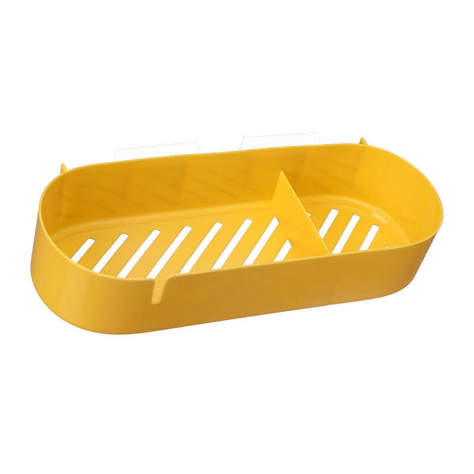 Bathroom Wall Shelf with Split Compartments, SpaceSaving Bathroom Storage Organiser, Fast Drain