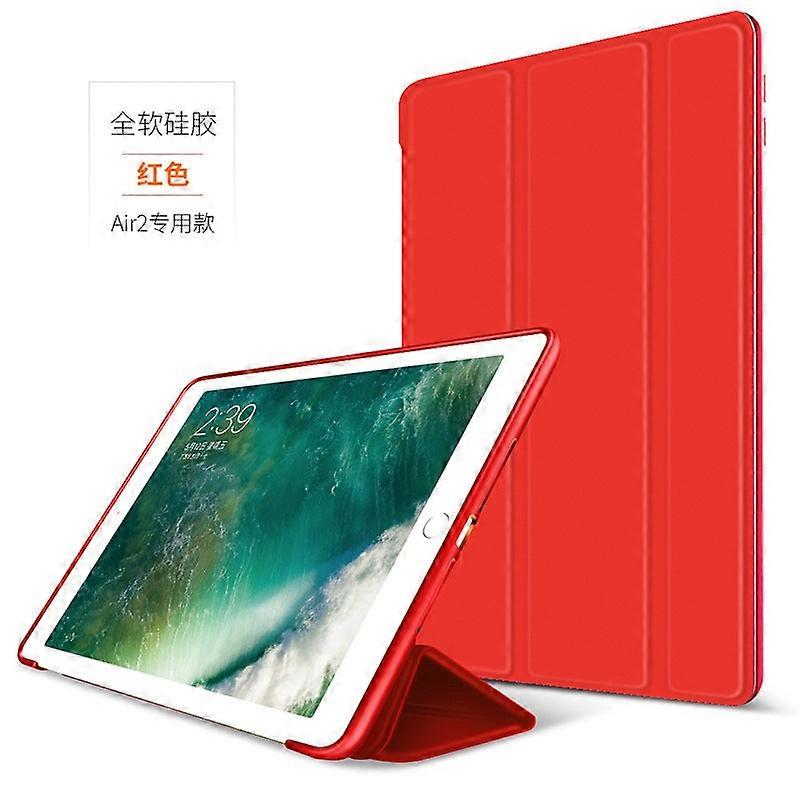 Stylish Case For Ipad 2017/2018 New 9.7 Red Silicone Soft