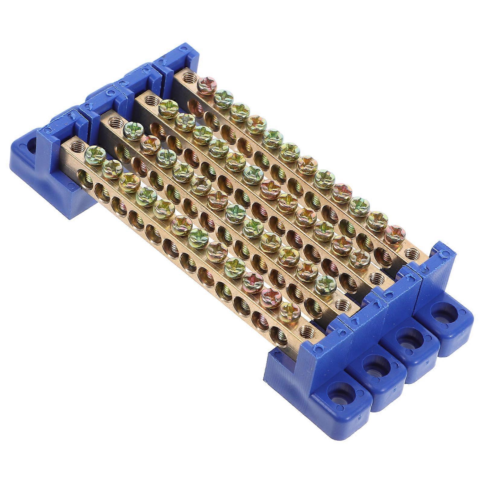 Ground Terminal Block Copper Electrical Connection Grounding High Power Connection 4Pack