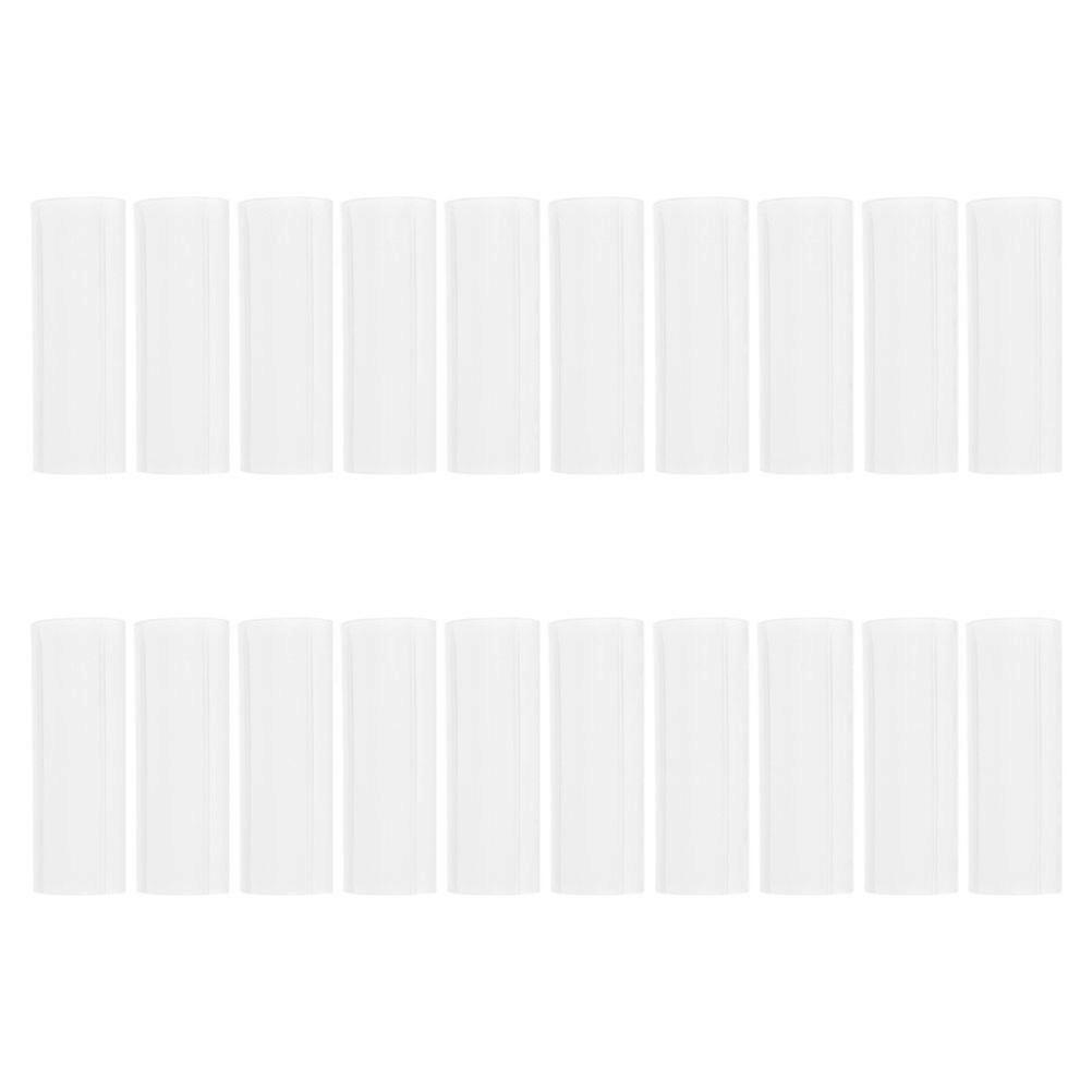 Battery Sleeve for Flashlight Plastic Battery Insulation 20Pcs Transparent