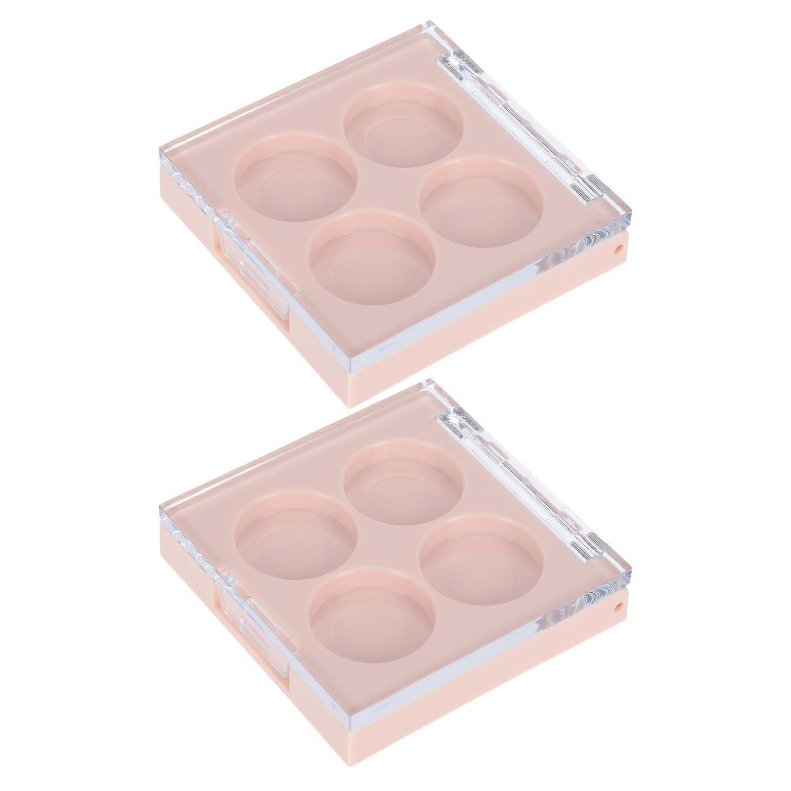 Convenient Cosmetics Sub Package Tray Plastic for Makeup 2Pcs Pink