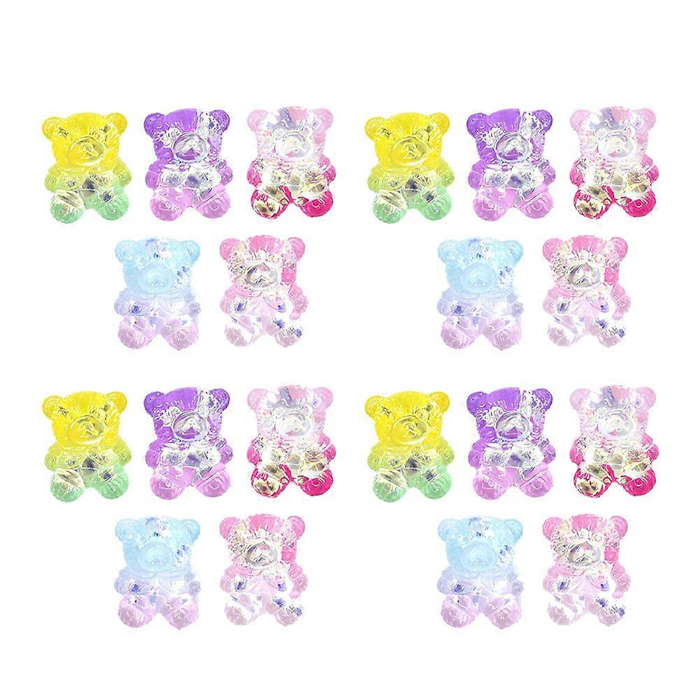 Resin DIY Crafts Bear Shaped Decor for Decor 20Pcs Handmade Set