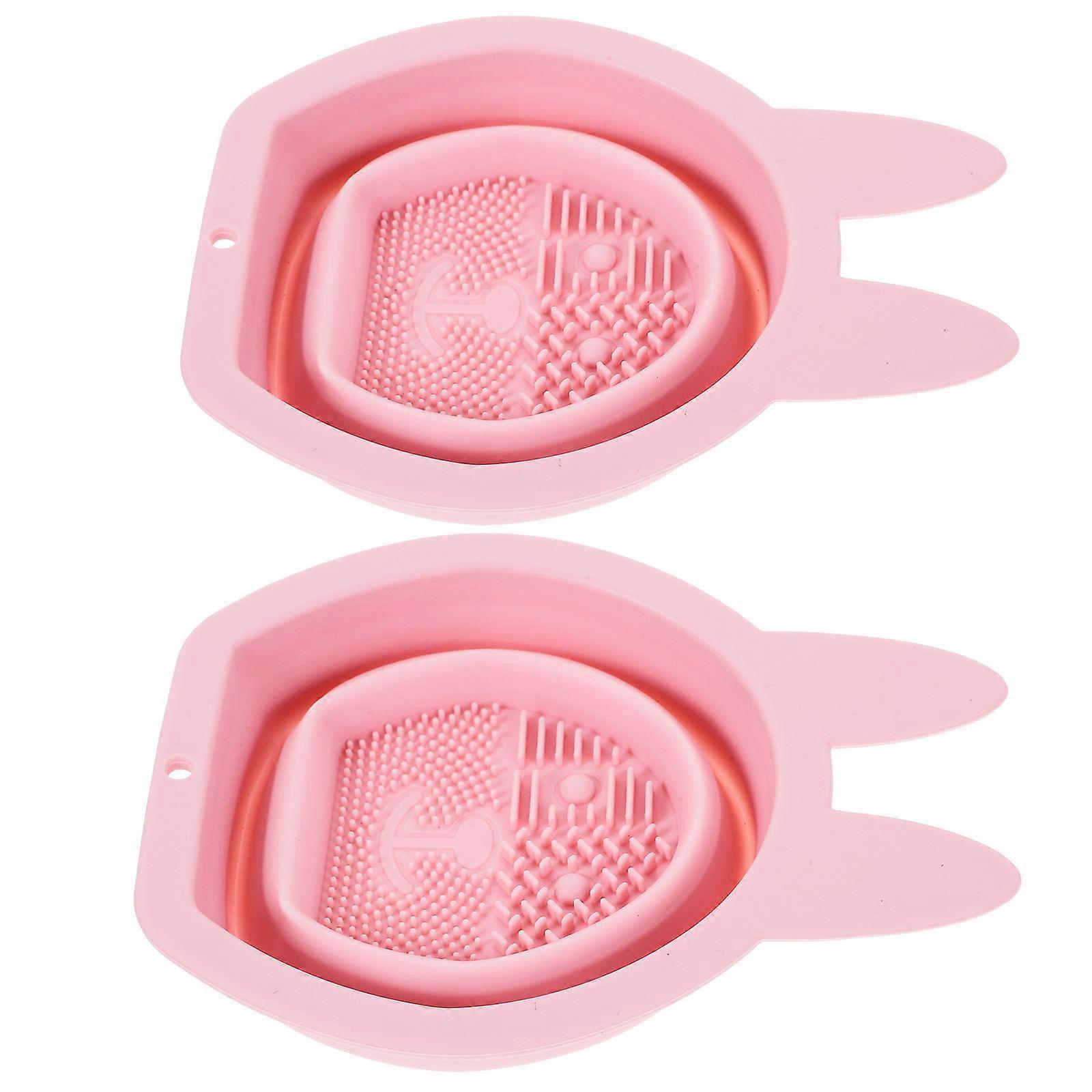 Silicone Bunny-Shaped Makeup Brush Cleaners for Makeup Brush Use 2Pcs