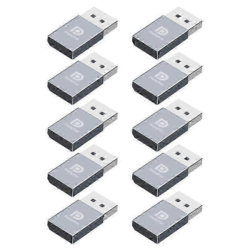 10Pcs 4K Dummy Plug DP Virtual Display Adapter EDID Headless Ghost Emulator Graphics Video Card Cheater 25-26