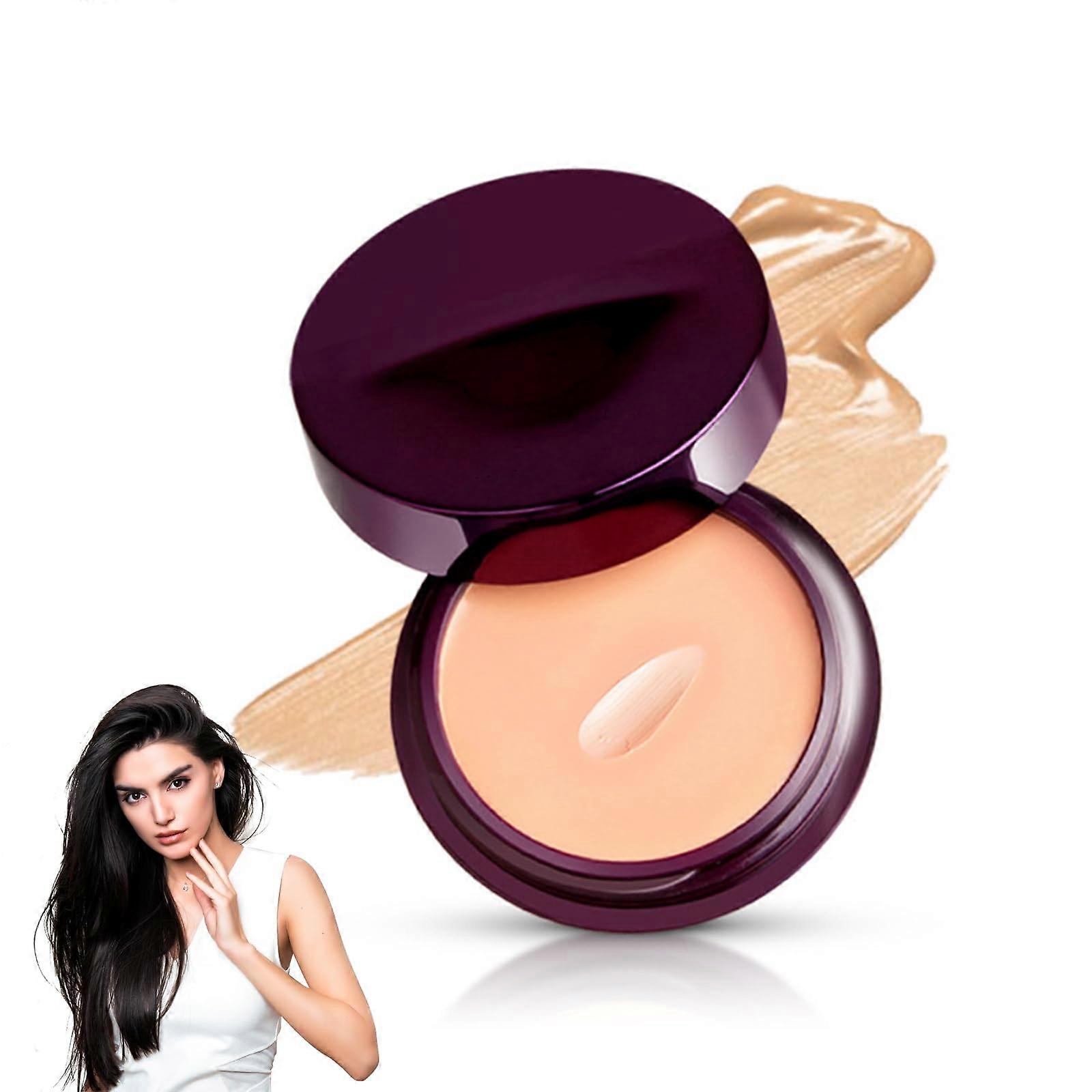 Full Coverage Concealer Soft Matte Cream Texture with Precision Brush Long Lasting Natural 2#