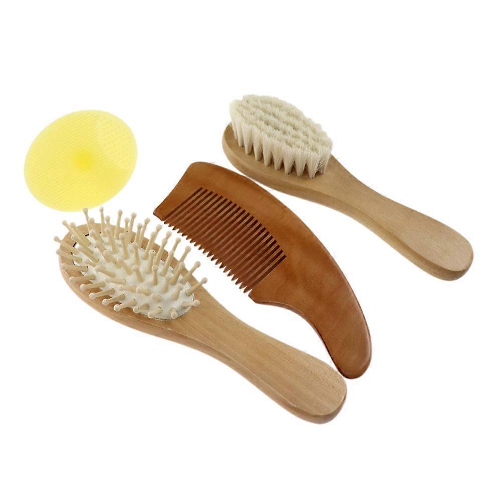 Shower Brush Kids Bathing Brushes for Bathing Use 1Set with Wool Bristles