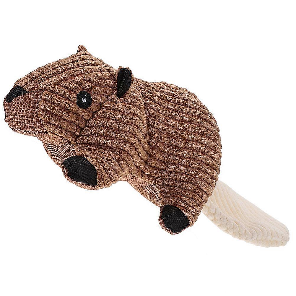 Dog Squeaky Plush Toy Squirrel for Teeth Cleaning 3Pcs Plaything