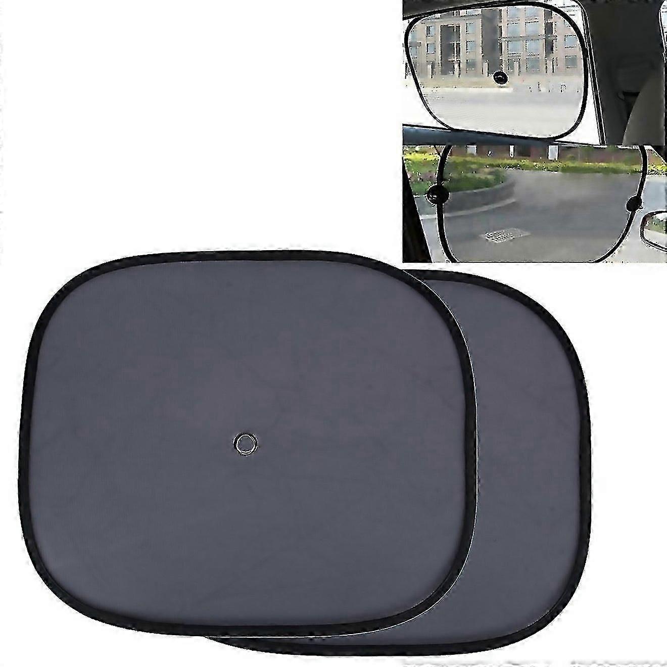 For 2 Pcs Car Window Foldable Shade For Side Blocks Uv Rays With Suction