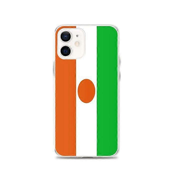 Phone Case – Niger Flag – Compatible with iPhone 12 – Soft Case – Durable and Shockproof - Silicone - Pixelforma