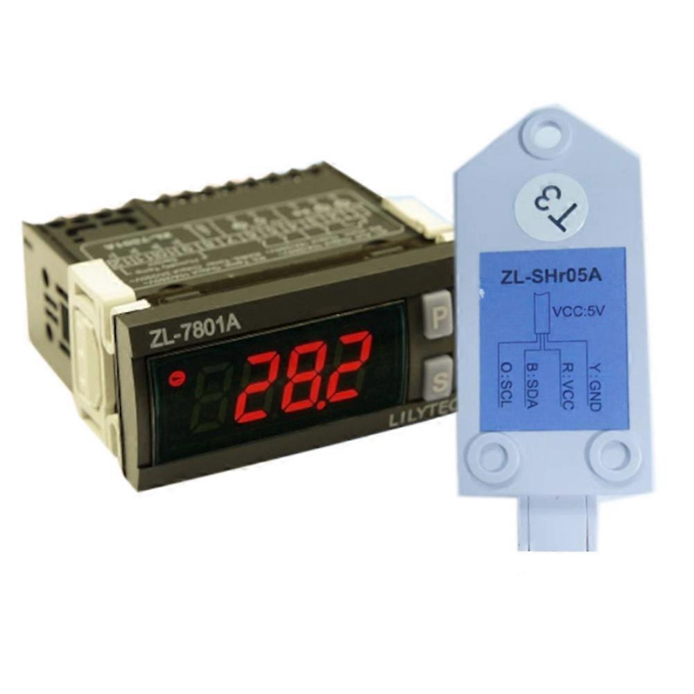 LILYTECH ZL-7801A, 100-240V Automatic Multi-Function Temperature and Humidity Incubator Controller with ZL-SHR05A Sensor
