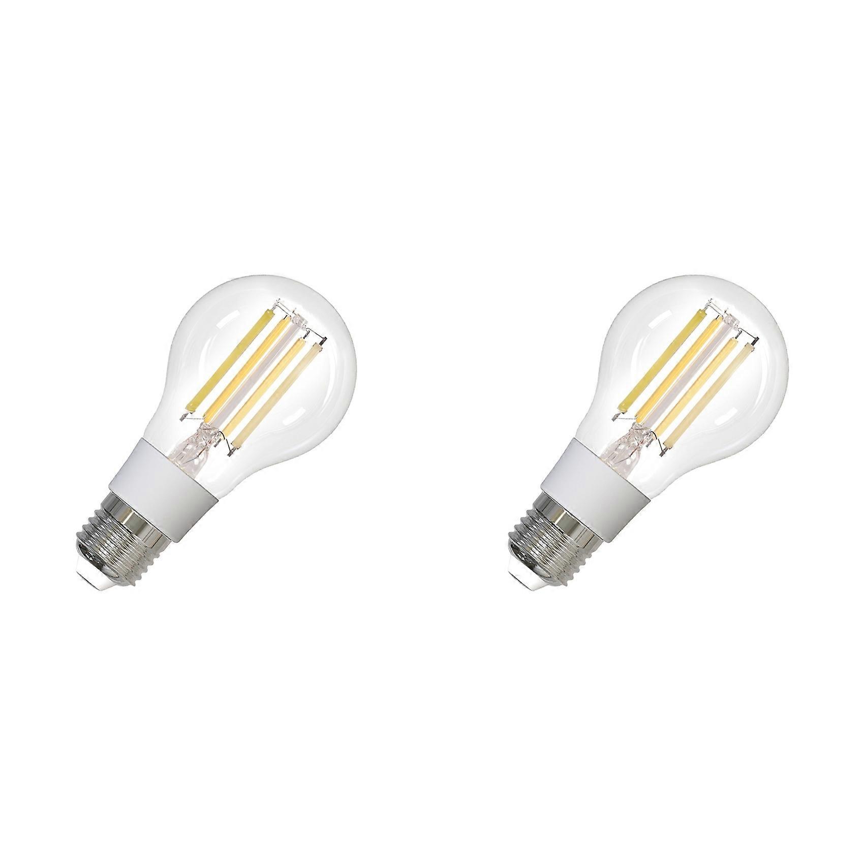 2X Tuya Zigbee Smart Filament Bulb 7W LED Light Lamp E27 Dimmable Lighting 806Lm CCT Smart Dimmable