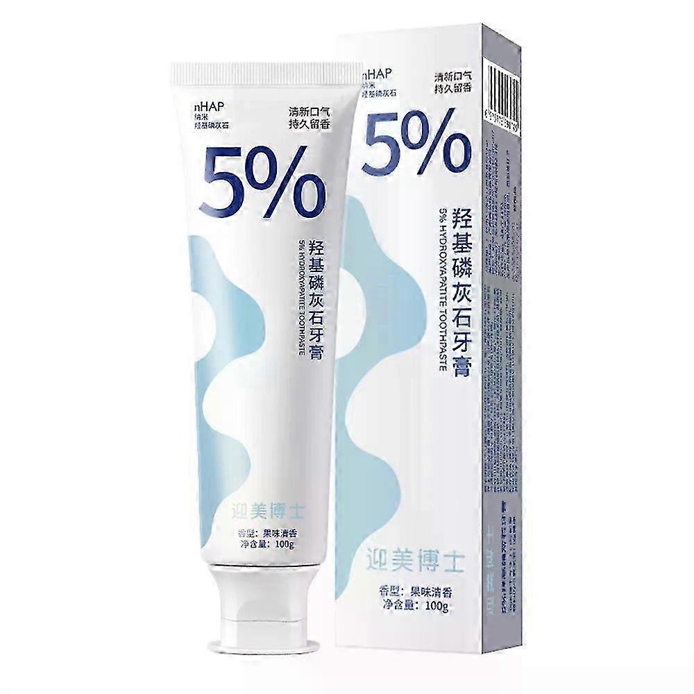 Hydroxyapatite Whitening Toothpaste for Sensitive Teeth 100g Enamel Safe Long Lasting Fresh Breath