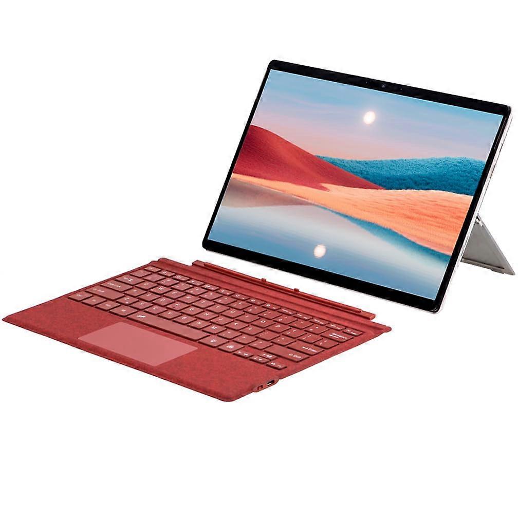 Type Cover Bluetooth Backlit QWERTY Keyboard with Touchpad for Surface Pro 7+ 6 5 4 3 Red
