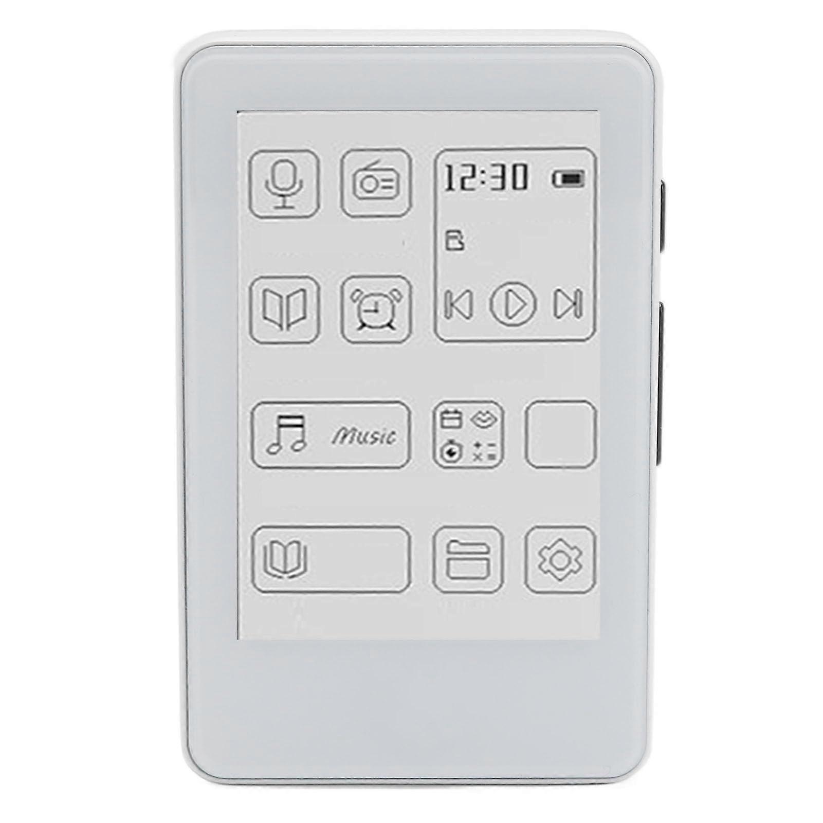 Bluetooth MP3 Player with 2.7 Inch EInk Screen, HiFi Audio, USBC Fast Charging, EBook Reader, White