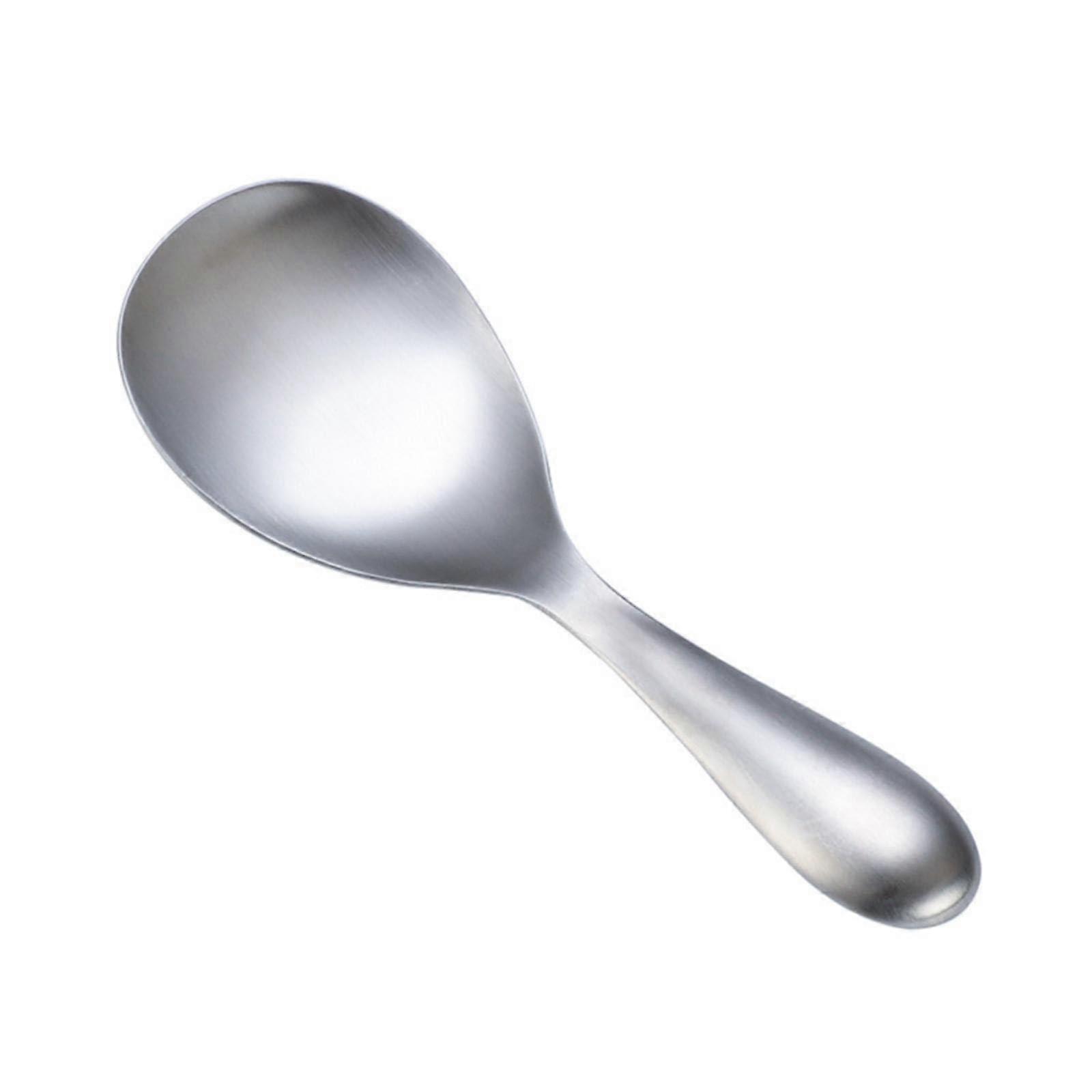 304 Stainless Steel Rice Spoon with NonStick Surface, Ergonomic Grip, Rustproof SelfStanding Design