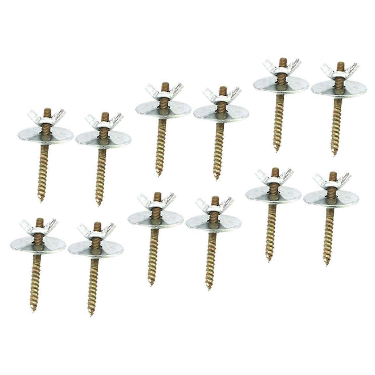12 Sets Bird Cage Screws and Nuts with Washers for Secure Perch and Feeder Installation