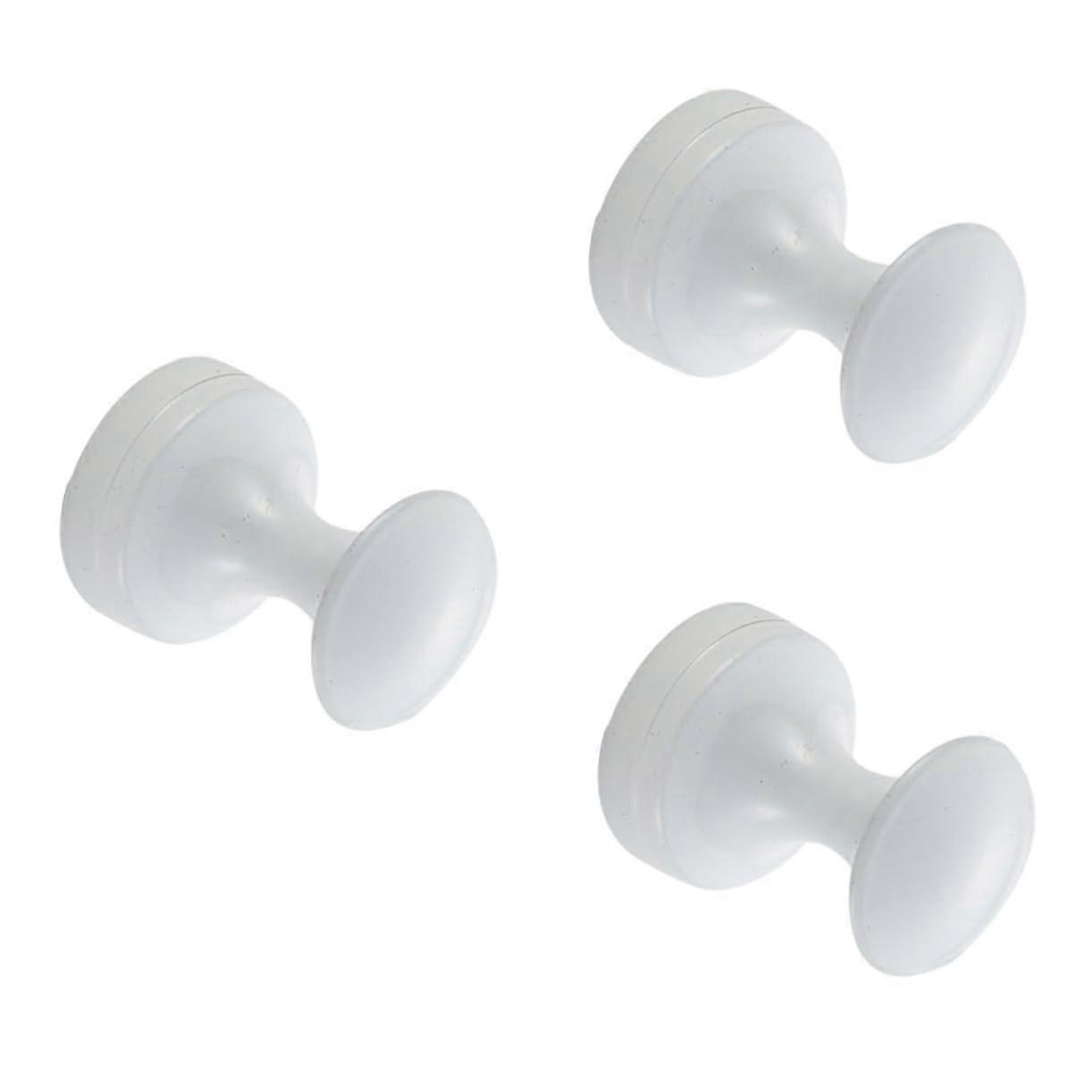 3pcs Round Metal Wall Hooks White Coat and Hat Hooks for Bathroom Kitchen Space Saving Design