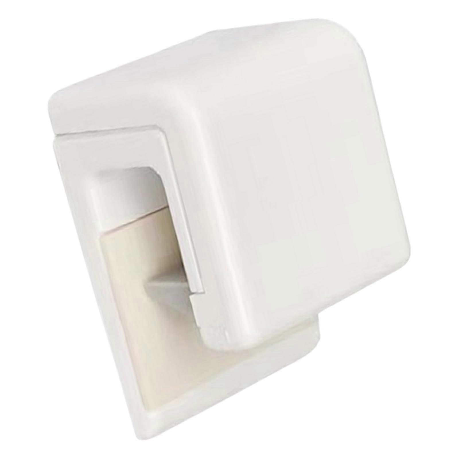 Toothpaste Dispenser Wall Mounted Holder with Hooks NoDrill Space Saving Bathroom Organizer White