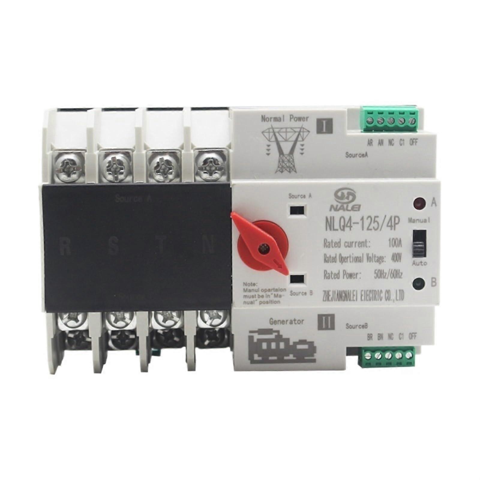 400V Automatic Transfer Switch 4P100A MillisecondLevel Dual Power for Generator and Mains