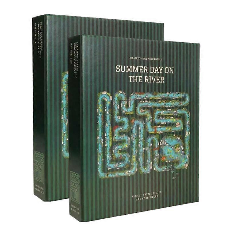 1-3x Randstück-Puzzlespiel, einzigartiges Fluss-Puzzle