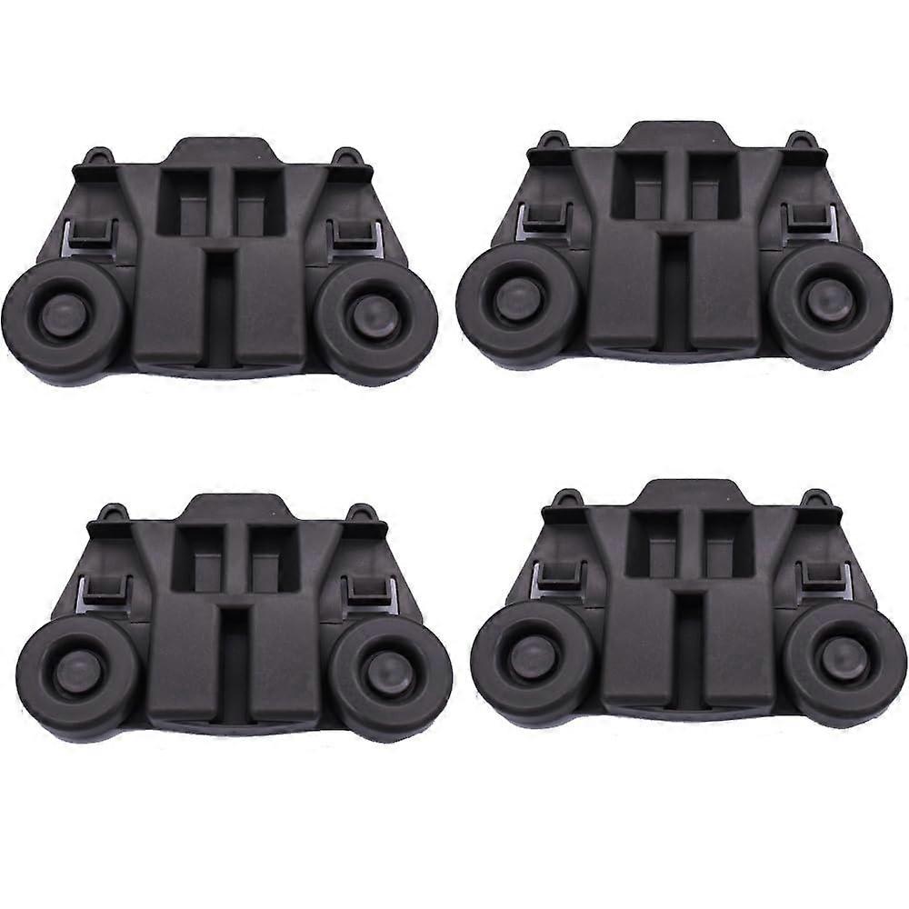 4 Packs W10195417 Dishwasher Rack Roller Replacement for Whirlpool Lower Rack Wheels, Durable Tool Installation