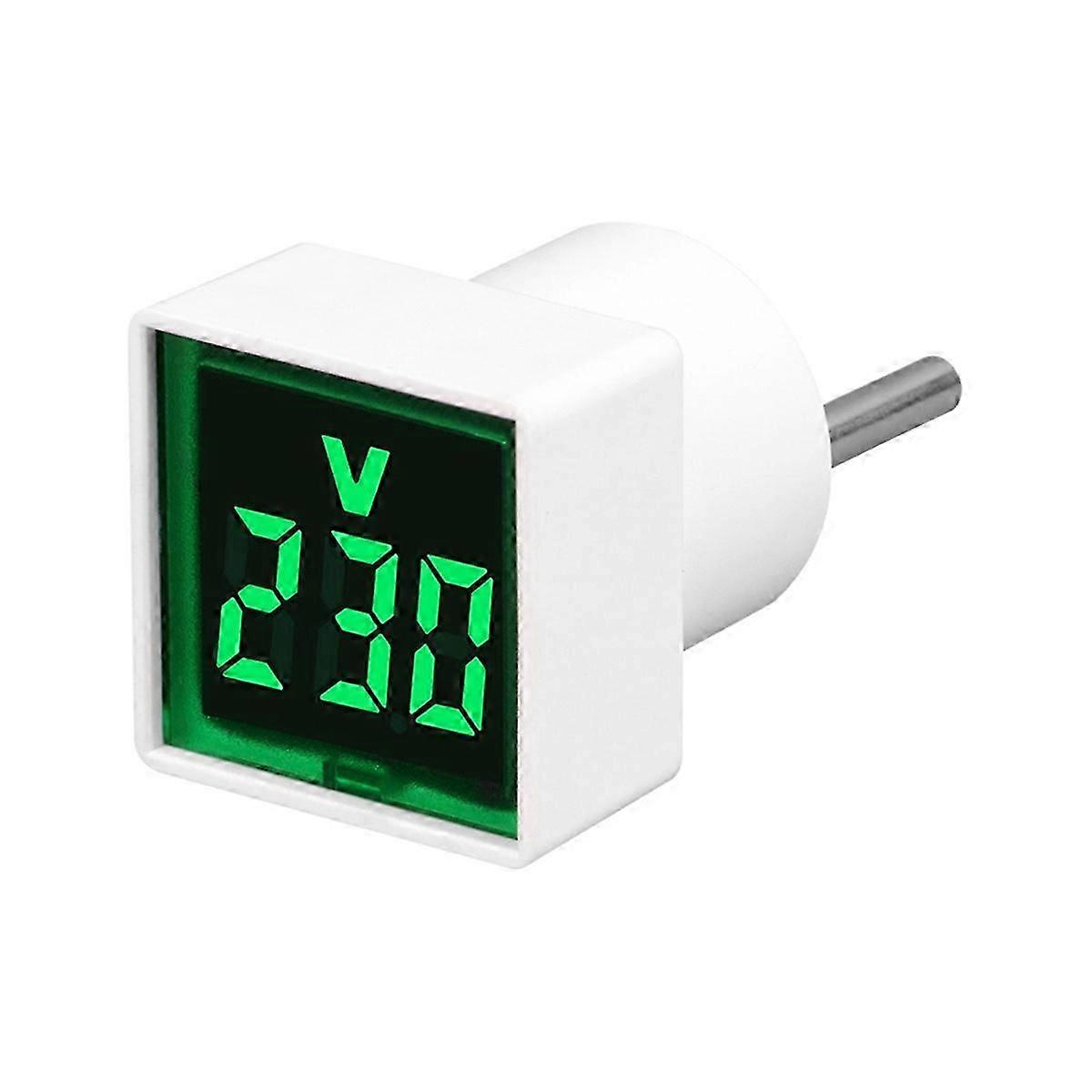 Digital Voltmeter with LED Display for EU Plug Green 12V-24V