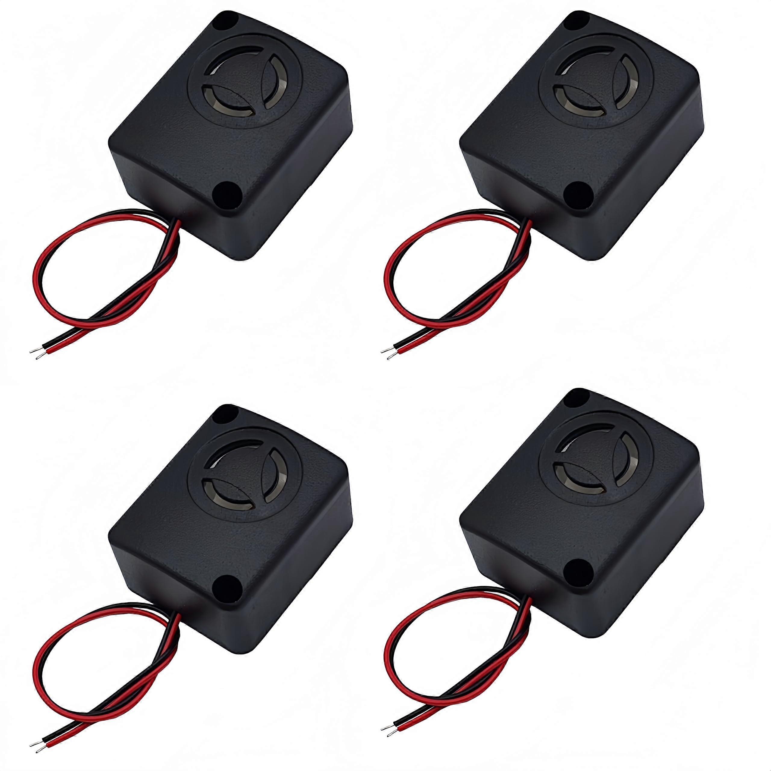 4PCS 12V Piezo Alarm Siren 110dB  Decibel AntiTheft Buzzer for Car Home Security