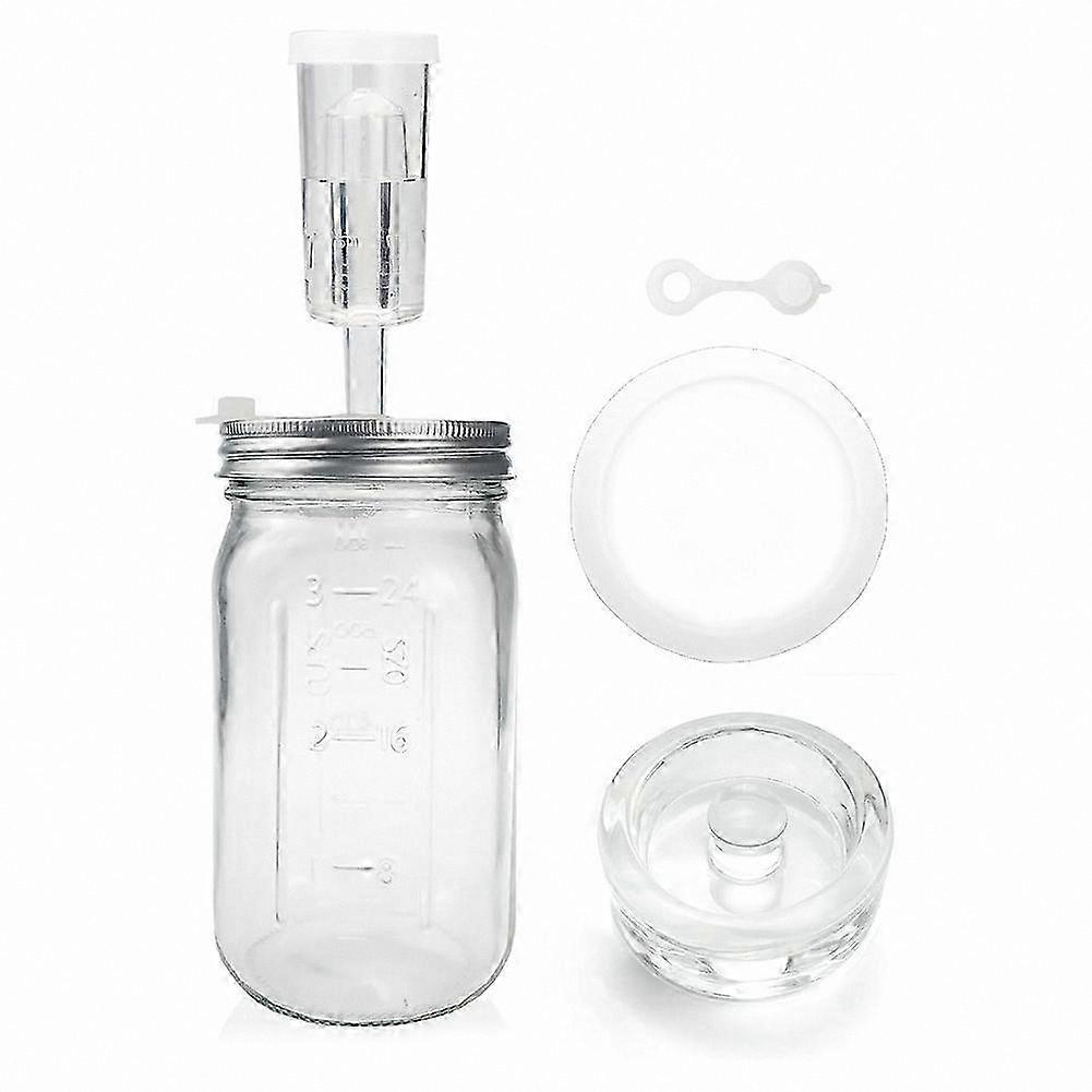 32 Oz Glass Fermentation Kit with Lids, Weights, and Airlocks for Home Brewing
