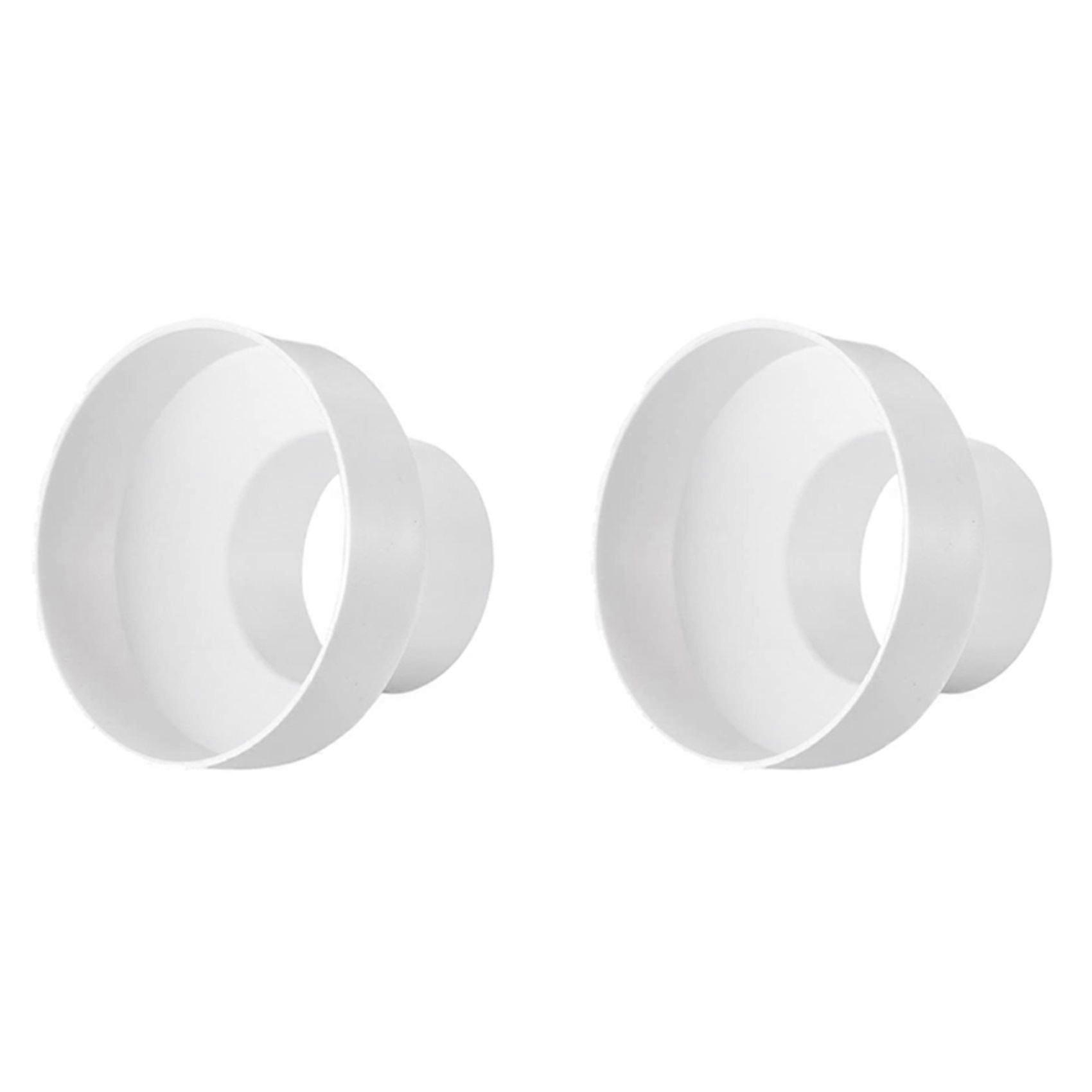 2X Ventilation Pipe Reducer Adapter Pipe Air Duct Adapter Pipe Connector for Inline Ventilation System(110-100mm)