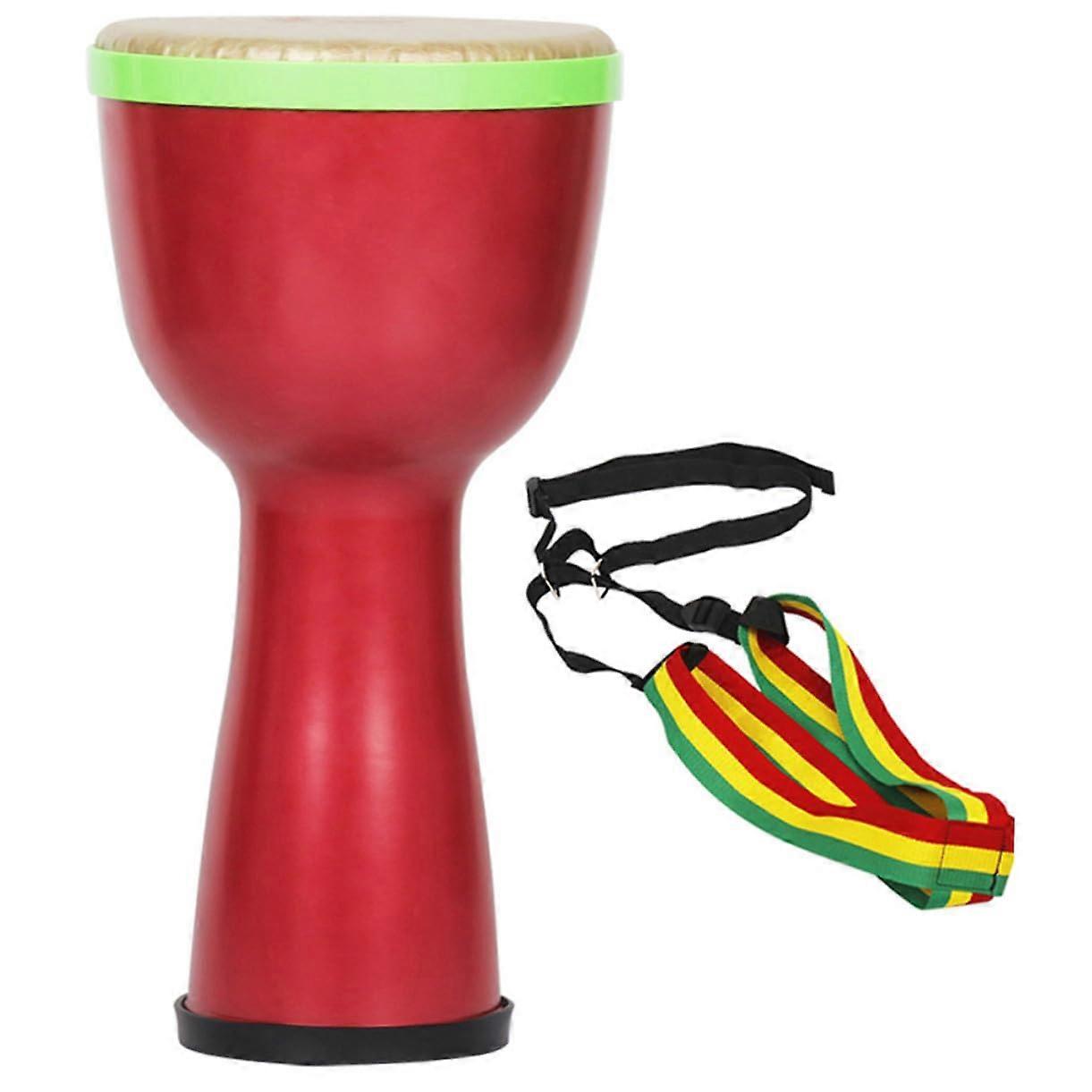 African Djembe Drum for Beginners with Durable Construction and Strap for Music Performances