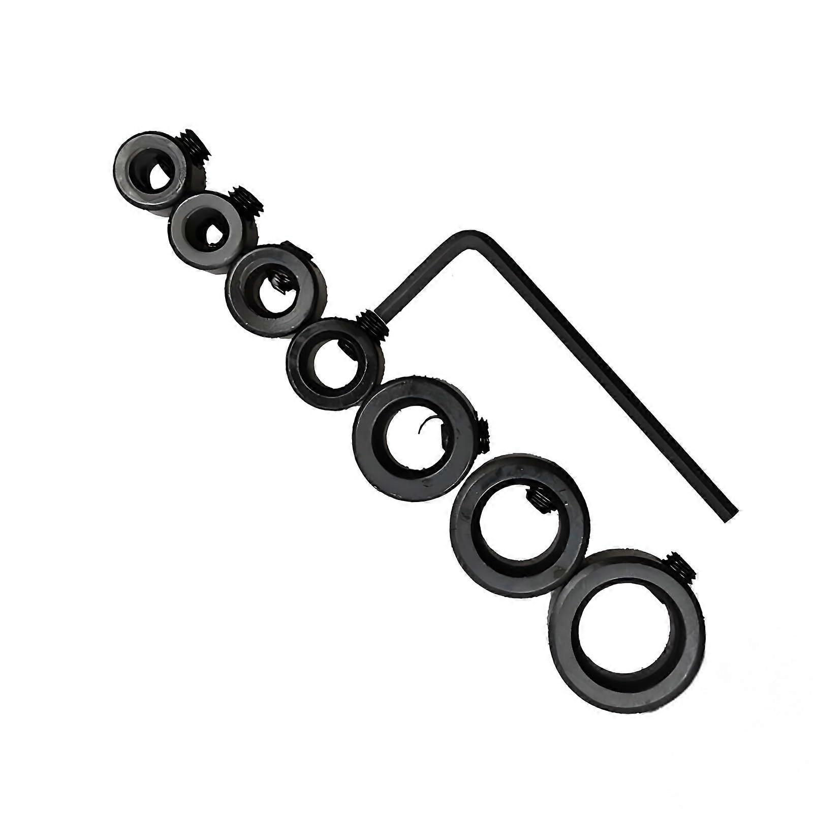 Drill Bit Depth Stop Rings Set with Adjustable Collars for Precise Depth Control 312mm Bits