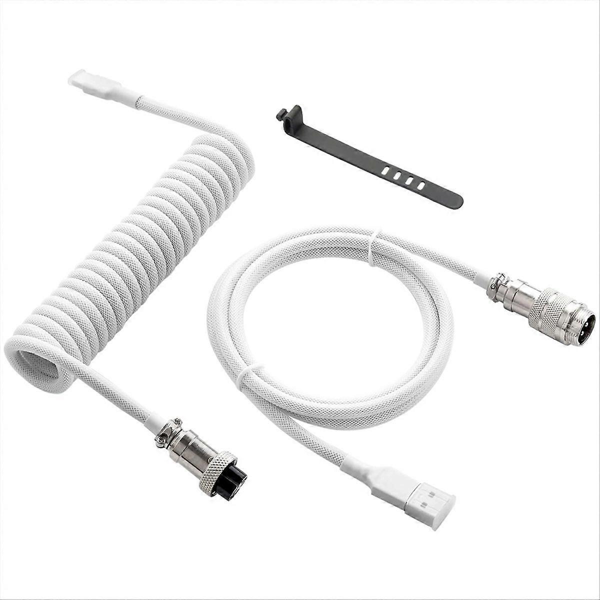 USB Type-C Cable for Gaming Keyboards, Double Sleeved Mechanical Keyboard Cable, Mechanical Keyboard