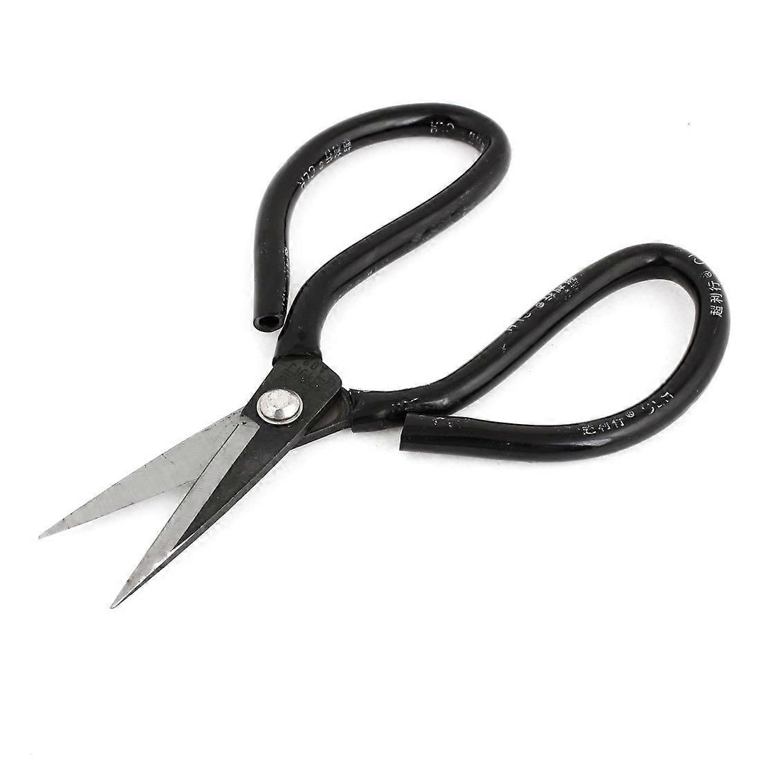 Scissors with Sharp Straight Blade and Ergonomic PlasticCoated Handle Black Gray Metal Cutter