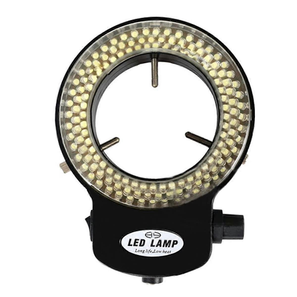 Adjustable 144 LED Ring Light for Microscope with Brightness Control and Shadow Illumination