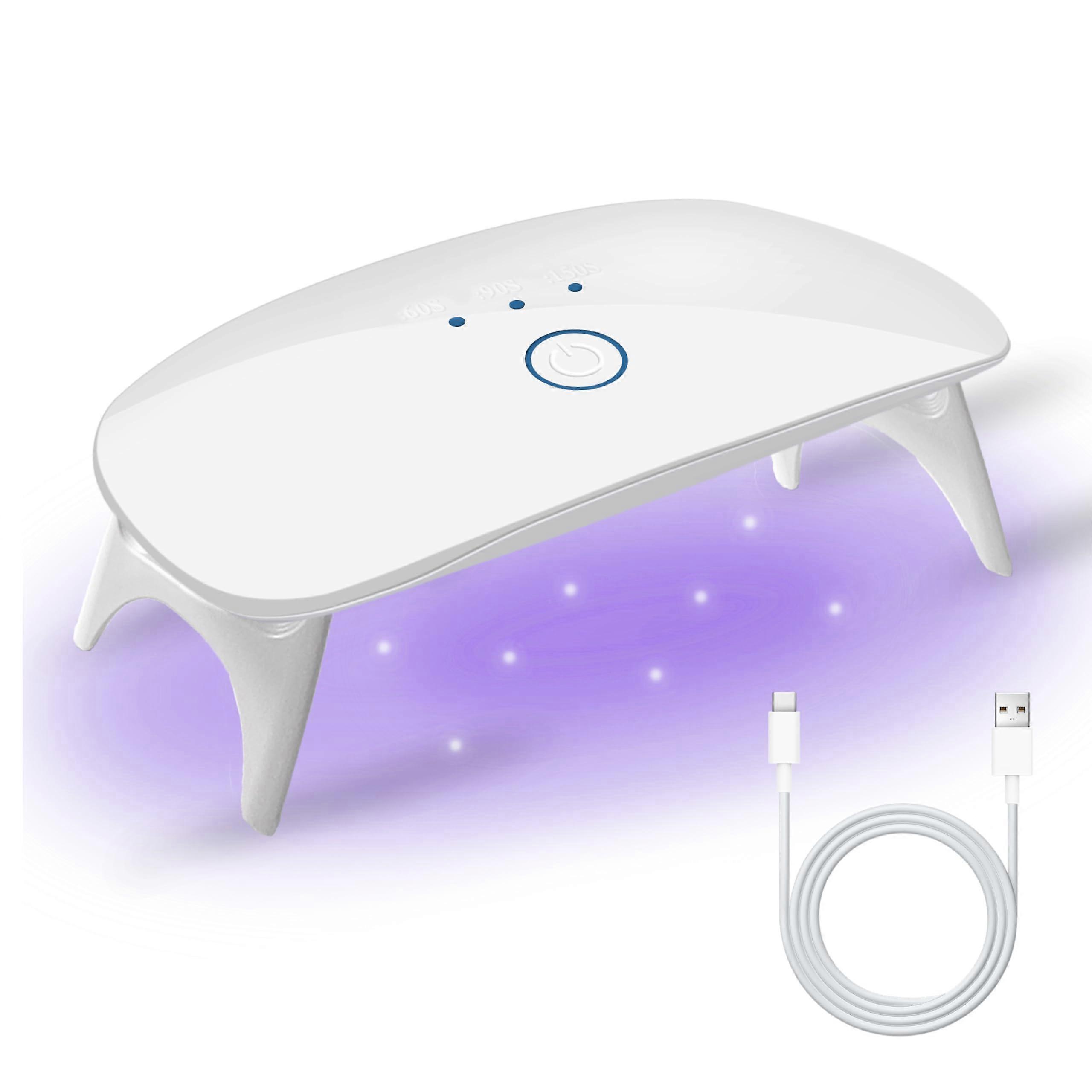 UV Nail Lamp 12W Mini Gel Nail UV Light with Fast Curing and Three Timer Modes