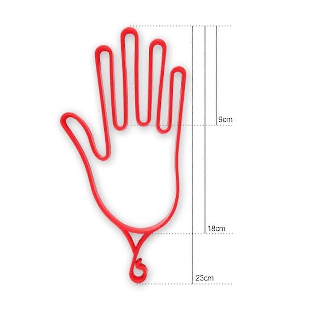 Golf Glove Hanger for 4Pcs Use Red Hand Shape Plastic Rack