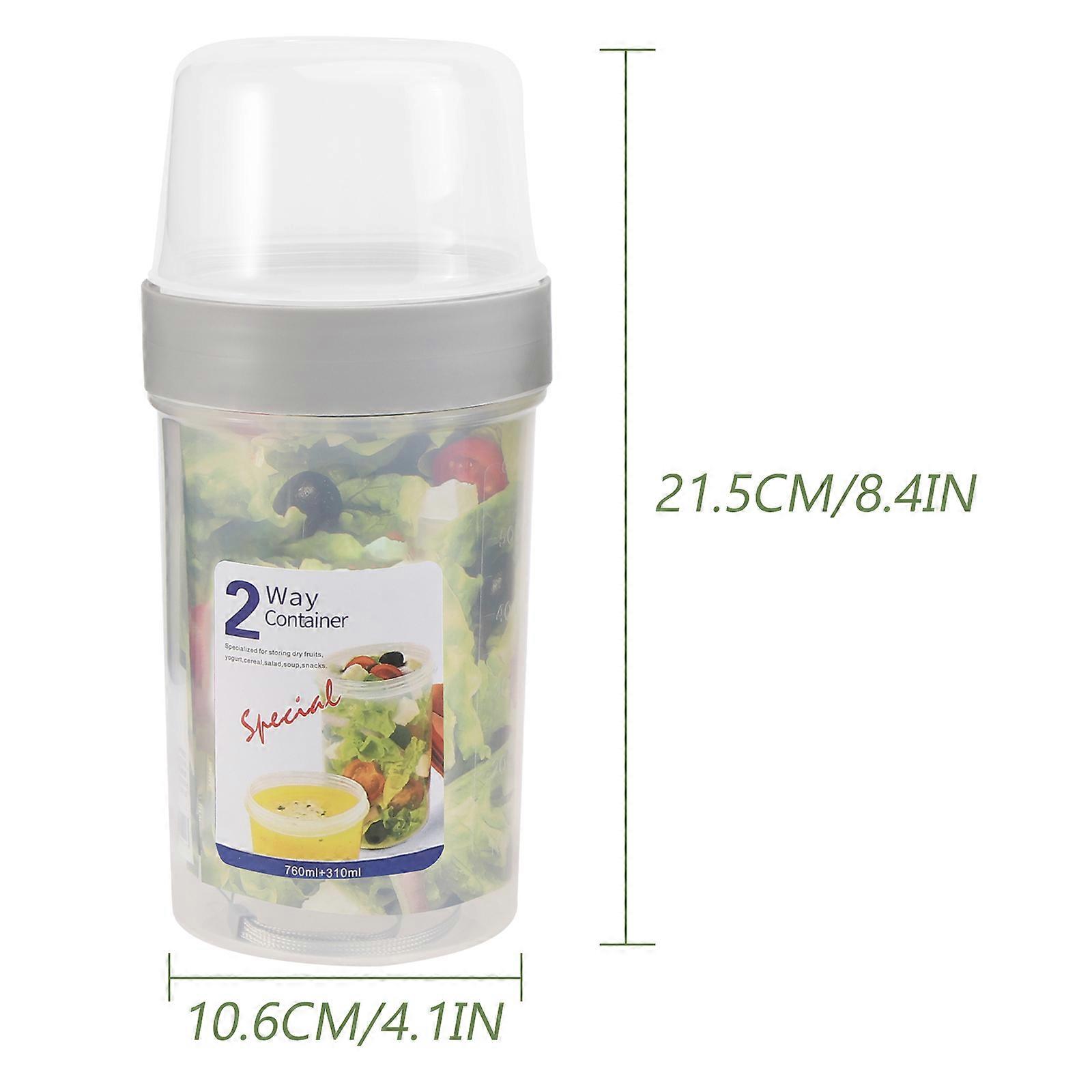 Double Layer Storage Box for Storage 2Pcs Transparent Plastic Bento Containers