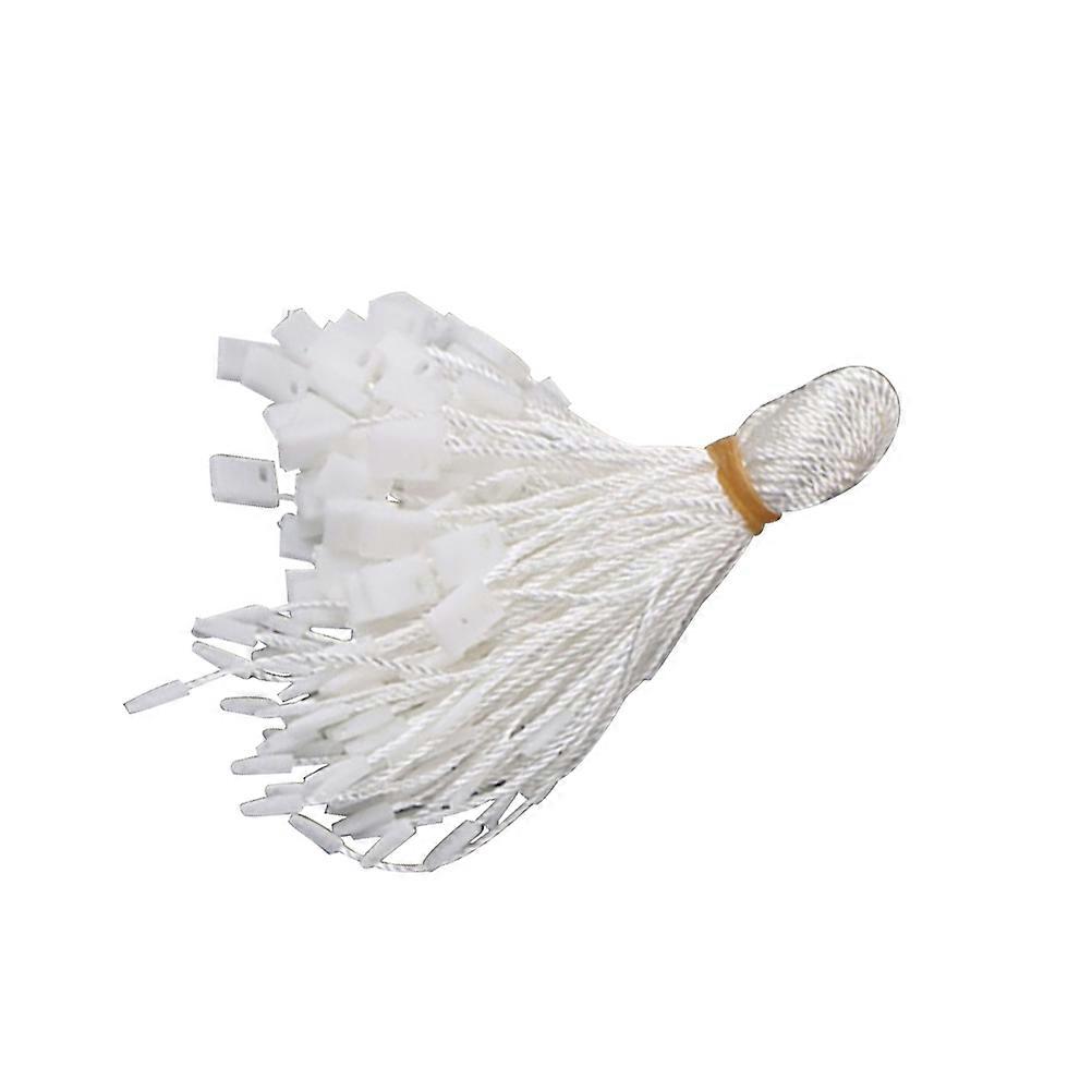Label String Universal Tag Strings for Clothes Use 1Pack White with Fastener