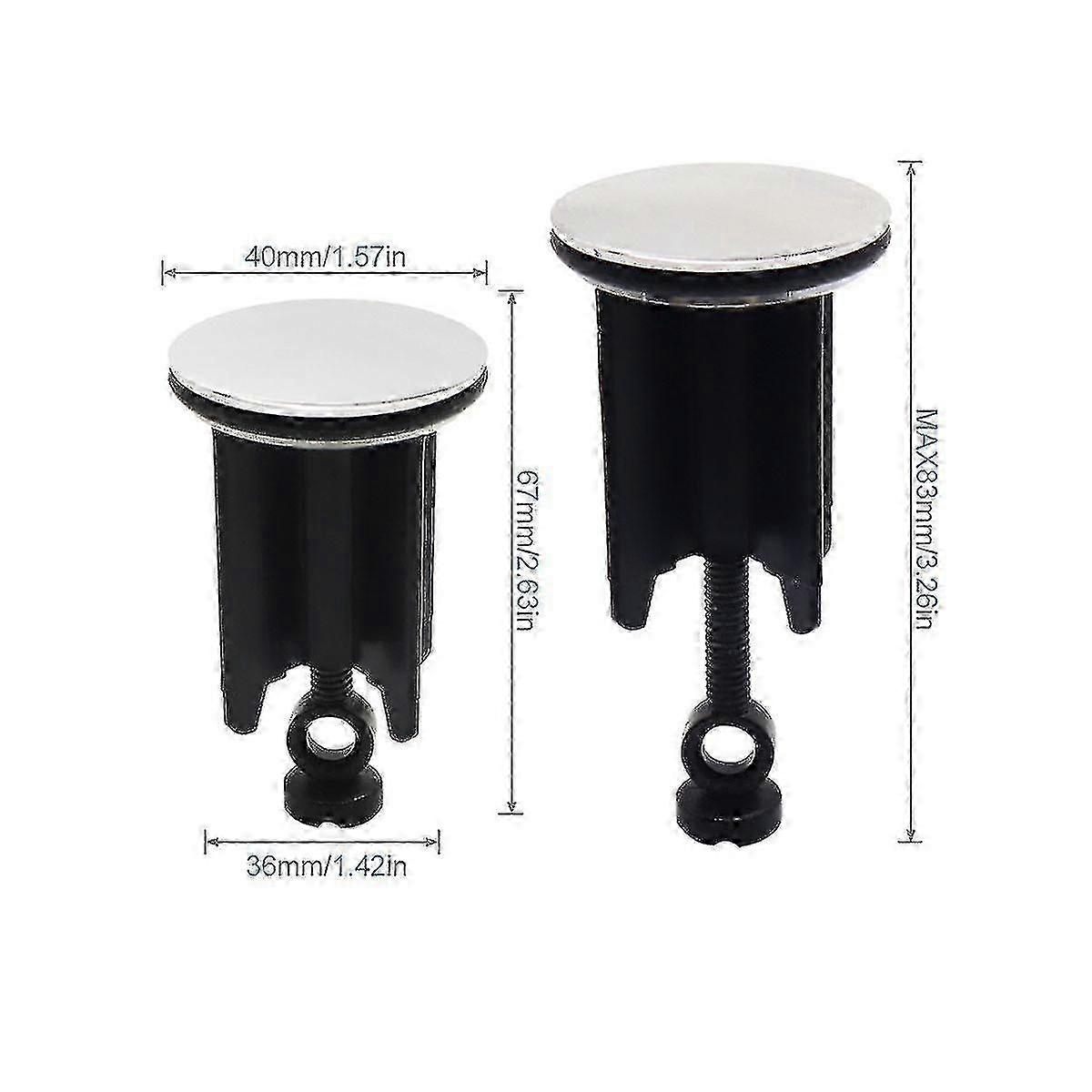 Universal Sink Plug, Adjustable Height Bathroom Basin Drain Replacement-10pcs