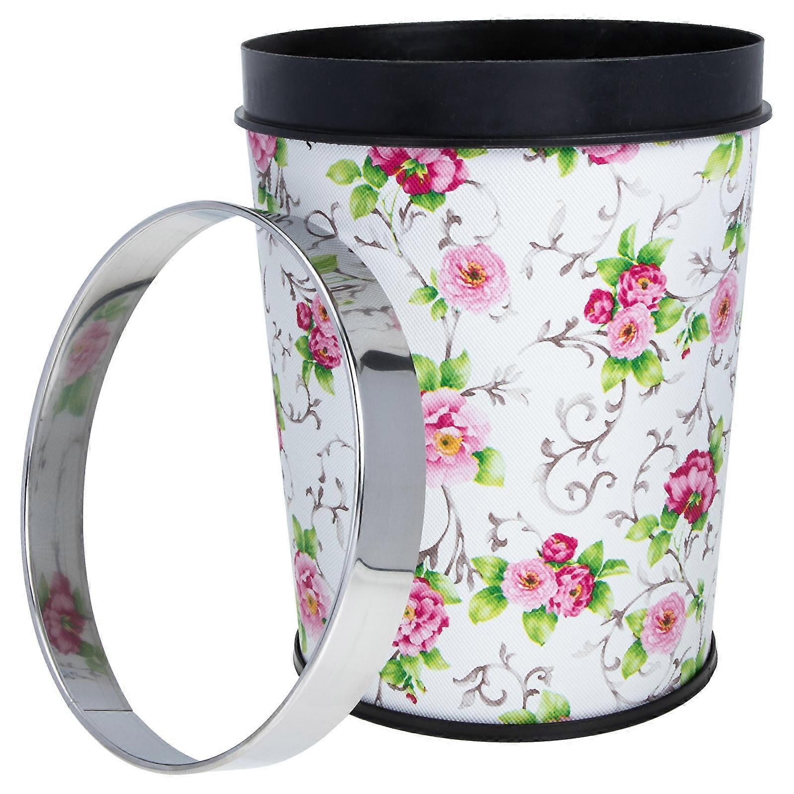 Trash Bin Retro Style for Home Use Multi-Function Storage Bin