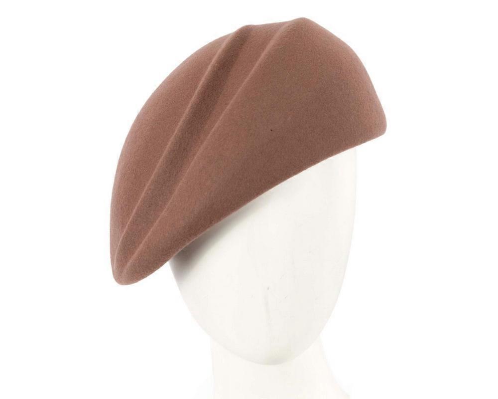 Coffee winter felt beret by Max Alexander J413CF