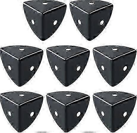 Schwarze Eckenschützer aus Edelstahl, 8er-Pack