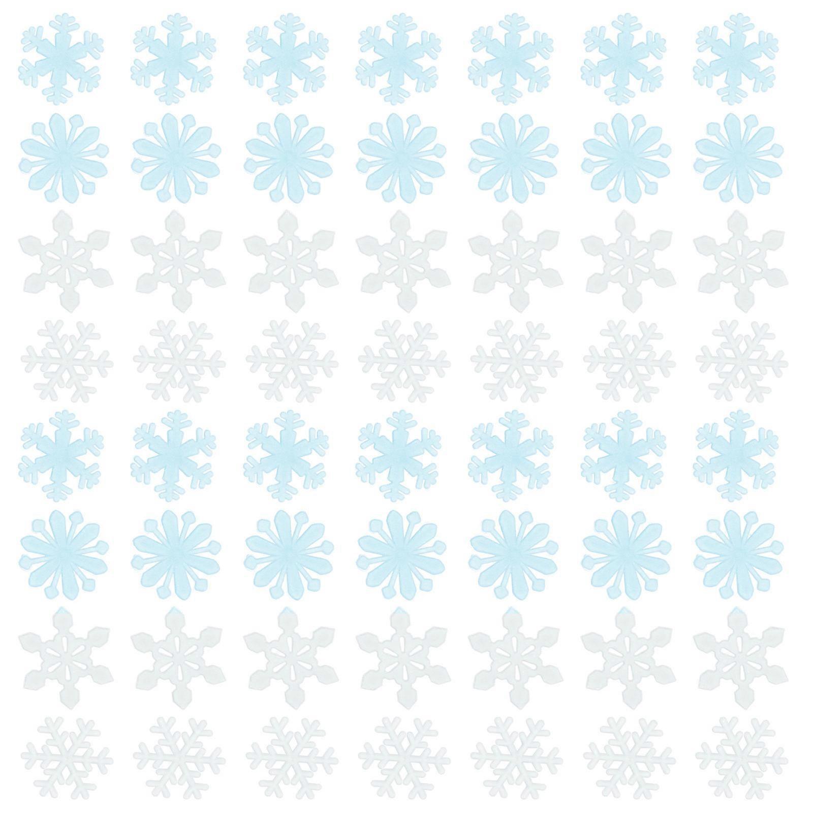 Creative Fluorescent Snowflake Stickers for Decor Decorative 600Pcs