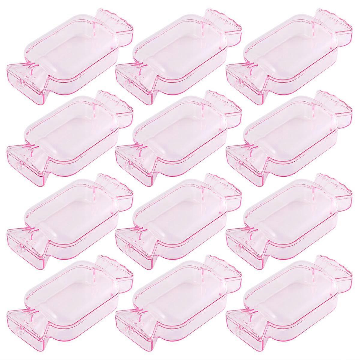 Pink Candy Holder Box for Storage 12Pcs Transparent Creative Gift