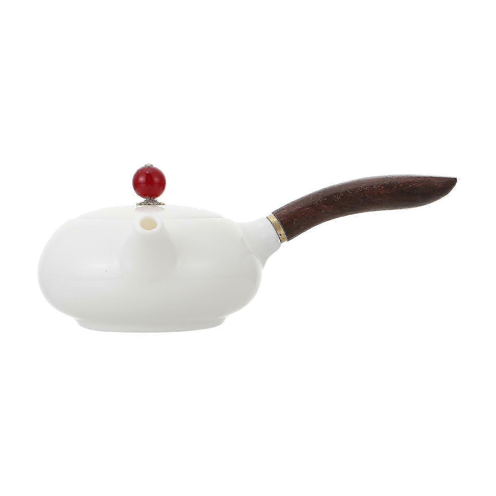 Ceramic Teapot with Side Handle for Home Small Tea Maker 1 Piece