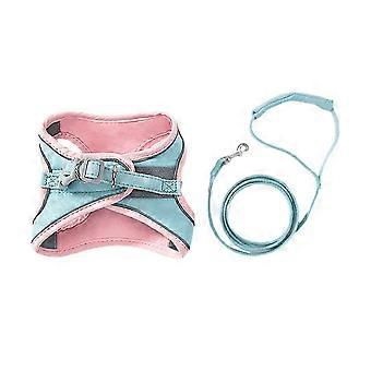 Cat Harness with Leash Reflective Soft Suede Vest Adjustable Anti Escape Y-Shape Design for Walking Safety S M L XL Sizes