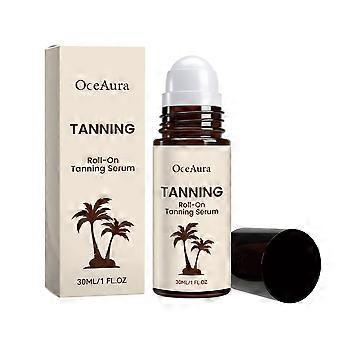 Siero autoabbronzante roll-on 30 ml, siero autoabbronzante alle erbe senza sole, lozione autoabbronzante idratante per il corpo per l'estate, per ottenere una tonalità di pelle color grano naturale, facile da applicare.